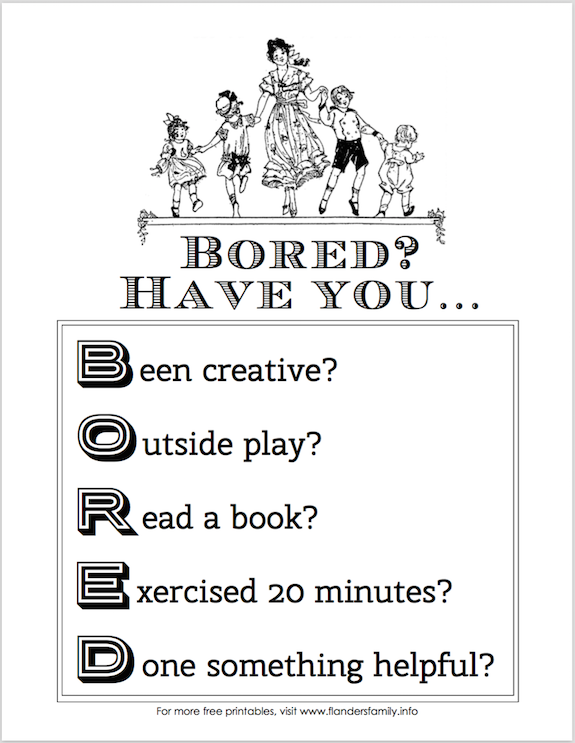 What to Do When You're Bored