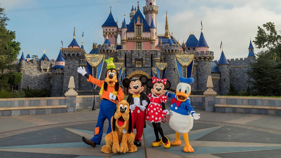 Standing in front of Sleeping Beauty Castle at Disneyland Park, Mickey Mouse, Minnie Mouse and their pals welcome visitors from all over the world. Combining classic favorites and exciting additions, the Disneyland Resort is an essential part of a Southern California vacation. (Joshua Sudock/Disneyland Resort)